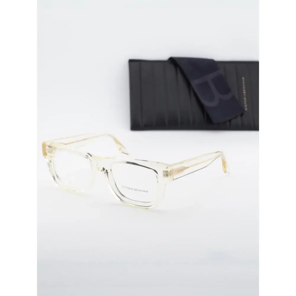 NEW!!! Victoria Beckham VB2671 771 Transparent Square Frame Glasses Authentic